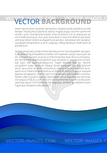 Blue waves paper sheets - vector clipart