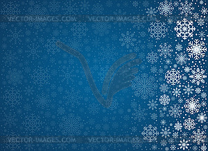 Frosty snowflakes background - vector image