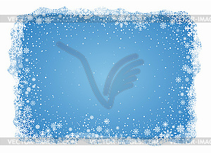 Frosty snowflakes background - royalty-free vector image