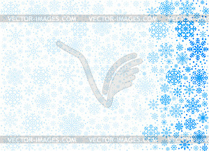 Frosty snowflakes background - vector clipart