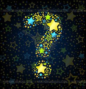 Question mark cartoon star - vector EPS clipart