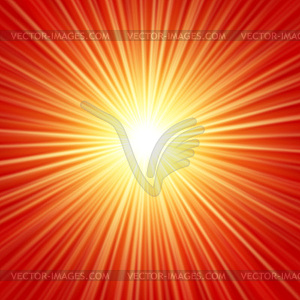 Realistic sun burst with flare. with spare f - vector clipart