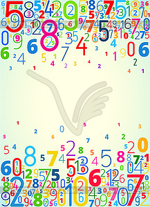 Background of numbers - vector clipart