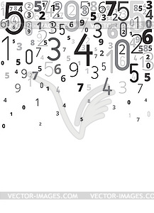 Background of numbers - vector image