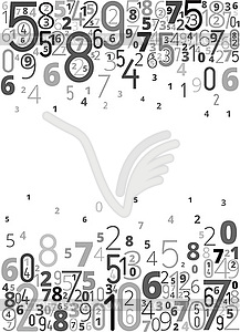 Background of numbers - vector image