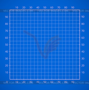 Blueprint squared paper sheet - vector clipart