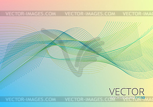 Abstract color wave design element - vector image