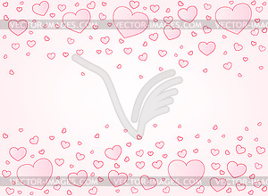 Valentine card hearts background - vector clipart / vector image