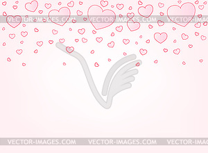 Valentine card background - vector image