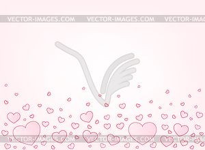 Valentine card hearts - color vector clipart