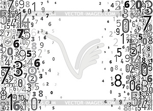 Number background - vector image