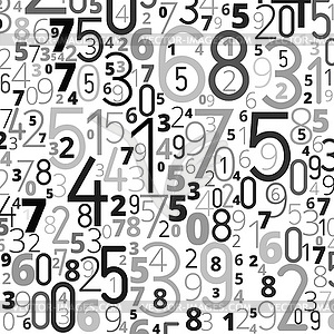 Background of numbers - vector clipart