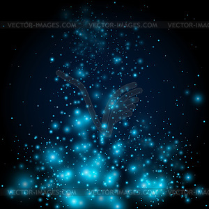 Blue colour bokeh - color vector clipart