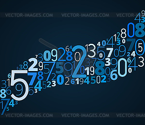 S-образная форма, шрифт чисел - векторный клипарт EPS