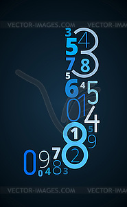 Letter J, font of numbers - vector clip art