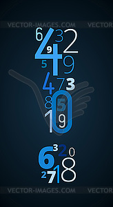 Exclamation mark, font of numbers - vector image