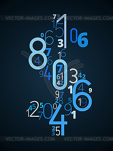 Dollar sign font of numbers - vector clipart / vector image