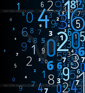 Background of numbers - vector clip art