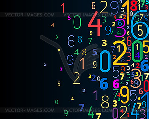 Background of numbers - vector image