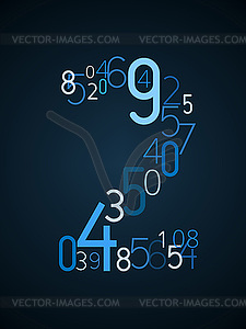 Number 2, font of numbers - vector clip art