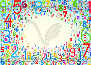 Background of numbers - vector image