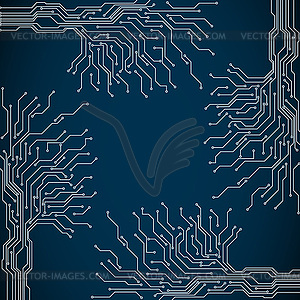 Abstract background of digital technologies - vector clipart