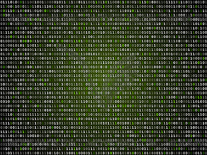 Binary computer code repeating background - vector image