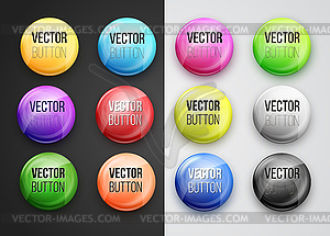 Round button - vector clip art