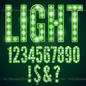 Lamp font - vector image