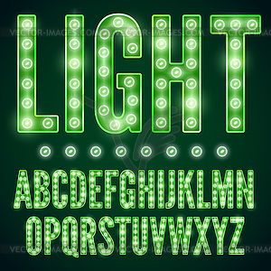 Lamp font - vector clip art