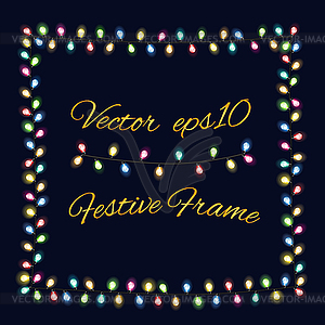 Garland frame - vector clipart