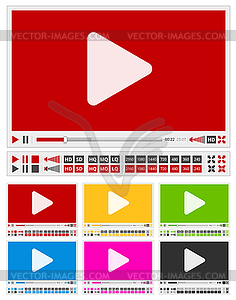 Видеоплееры - векторная графика