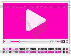 Video player - vector clipart