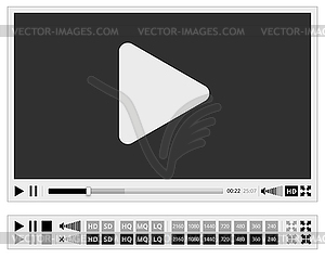 Video player - vector clipart