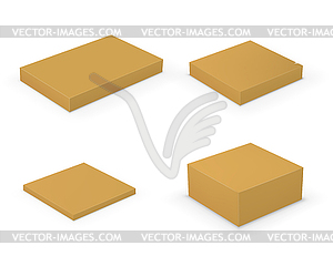 Cardboard boxes - vector clipart