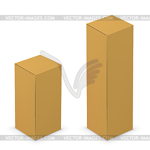 White tall box - color vector clipart