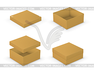 Open boxes - vector image
