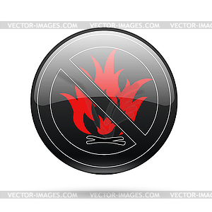 No fire sign - vector clipart