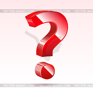 Red question mark - vector clip art