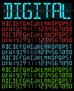 Digital Font - vector clip art