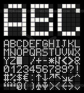 8 bit font - vector clip art