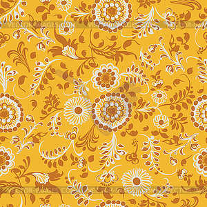 Seamless pattern, floral decorative elements - vector clipart