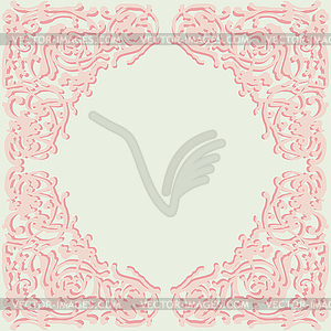 Exquisite frame, doodle style ornamental design - vector clip art