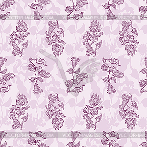 Seamless floral background - vector clip art