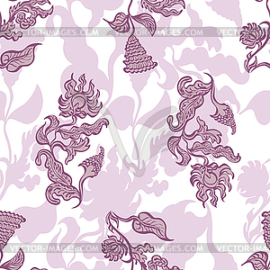 Seamless floral background - vector image