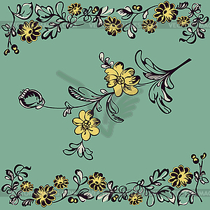 Drawing pattern fancy flower - vector clipart