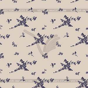 Seamless vintage floral pattern - vector clipart