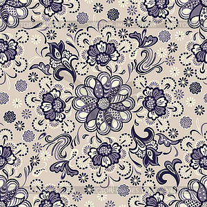 Seamless floral pattern vintage - vector image