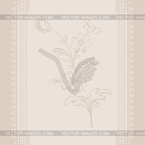 Vintage background decorative flower delicate color - color vector clipart