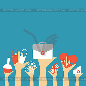 Hands medicine - vector EPS clipart